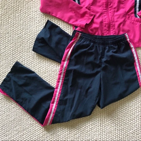 Vintage Nike Pink Navy Women’s Track Suit Jacket & Pant SET - Picture 7 of 8